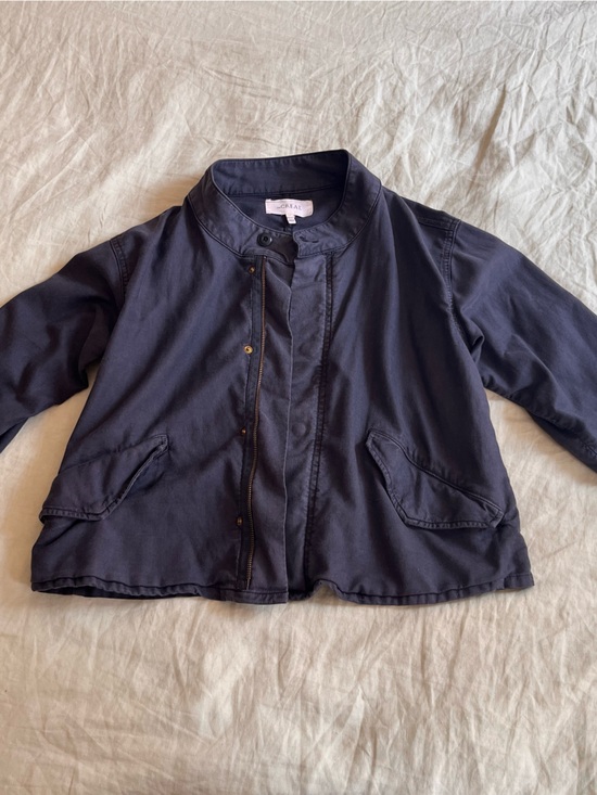 THE GREAT. Jackets & Blazers - THE GREAT. Charcoal Button-Front Jacket